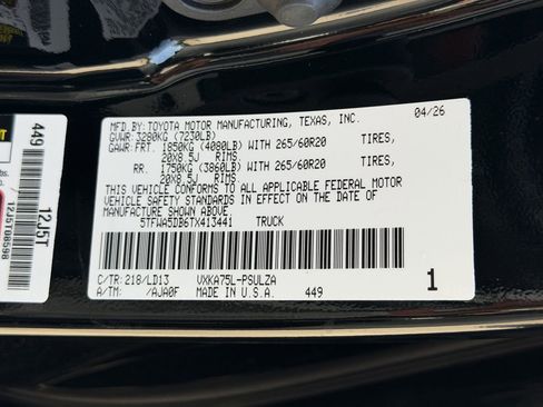 New 2026 Toyota Tundra Limited AWD/4WD image 27