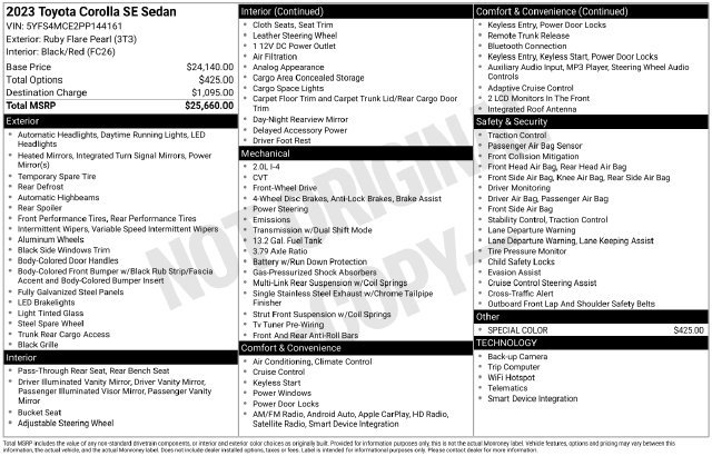 Certified 2023 Toyota Corolla SE FWD image 30