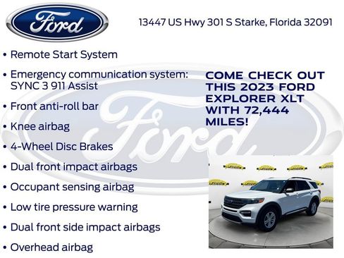 Certified 2023 Ford Explorer XLT w/ Equipment Group 202A RWD image 30