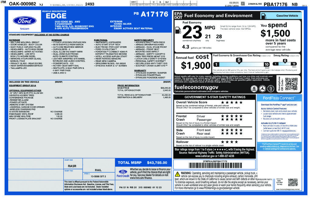 Used 2023 Ford Edge SEL w/ Convenience Package AWD/4WD image 35