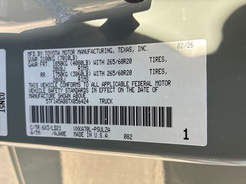 New 2026 Toyota Tundra Limited image 52