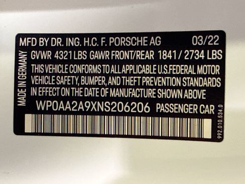 Certified 2022 Porsche 911 Carrera RWD image 59