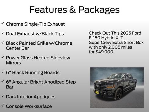 Used 2025 Ford F150 XLT w/ Equipment Group 302A MID AWD/4WD image 13