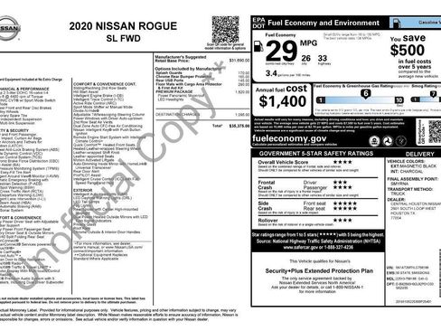 Used 2020 Nissan Rogue SL w/ Premium Package FWD image 6