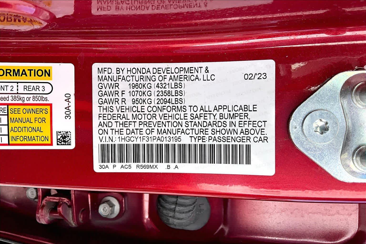 Used 2023 Honda Accord EX image 34