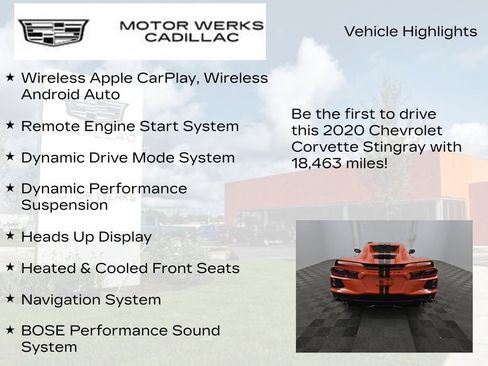 Used 2020 Chevrolet Corvette Stingray Premium Conv w/ 3LT Preferred Equipment Group image 11