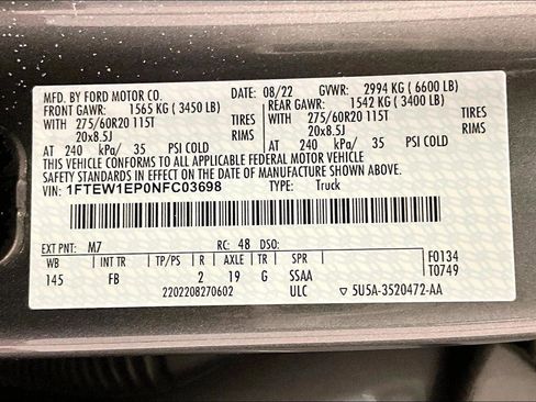 Certified 2022 Ford F150 XLT w/ Equipment Group 302A High image 32