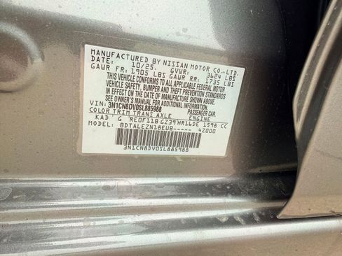 New 2025 Nissan Versa S w/ Trunk Package image 29