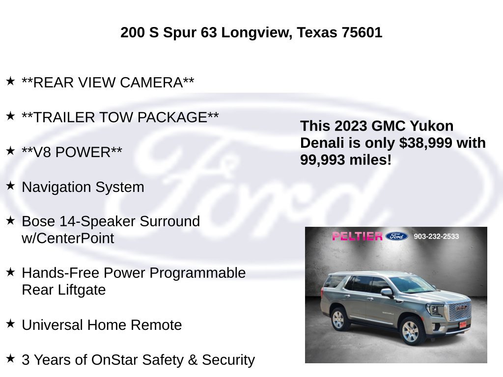 Used 2023 GMC Yukon Denali w/ Max Trailering Package RWD image 30