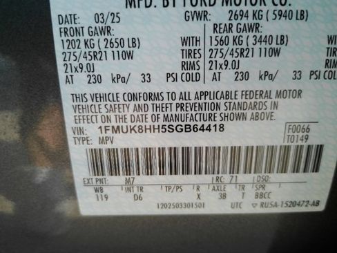 Used 2025 Ford Explorer Platinum w/ LUX Leather Package AWD/4WD image 57