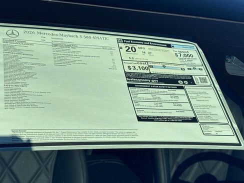 New 2026 Mercedes-Benz Maybach S 580 Maybach S 580 image 30