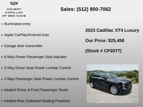 Used 2023 Cadillac XT4 Luxury w/ Cold Weather Package AWD/4WD image 24