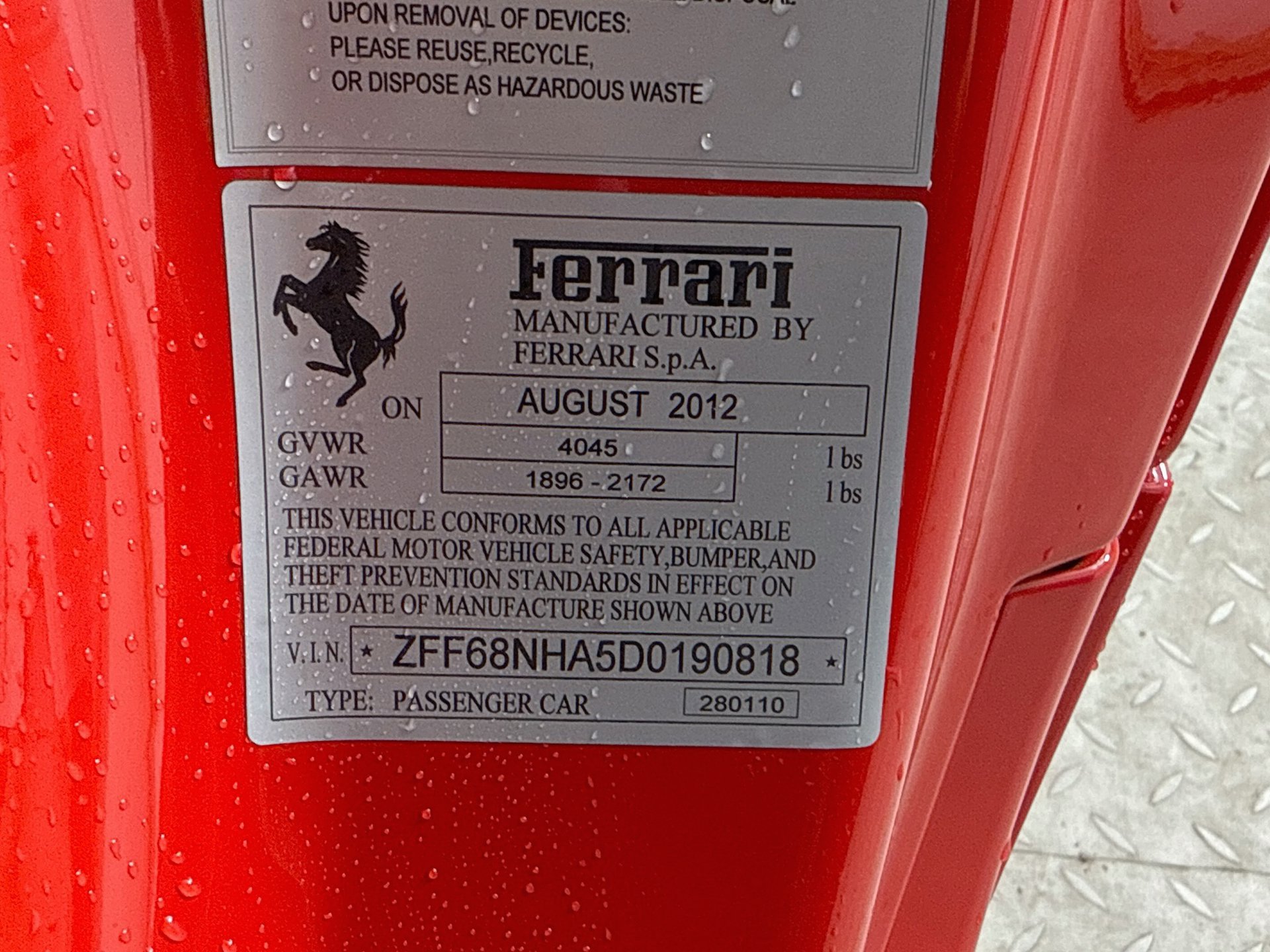 Certified 2013 Ferrari 458 Spider RWD image 26