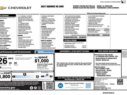 New 2027 Chevrolet Equinox RS w/ Convenience Package III