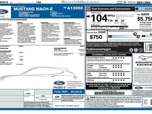 Used 2025 Ford Mustang Mach-E Premium w/ Interior Protection Package AWD/4WD image 2