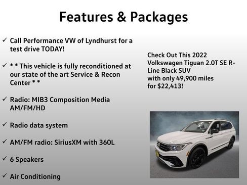 Used 2022 Volkswagen Tiguan SE R-Line AWD/4WD image 4