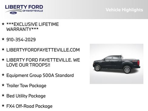 Used 2023 Ford Ranger Lariat w/ FX4 Off-Road Package AWD/4WD image 5
