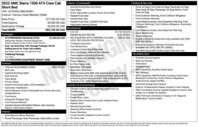 Used 2022 GMC Sierra 1500 AT4 w/ AT4 Preferred Package AWD/4WD image 36