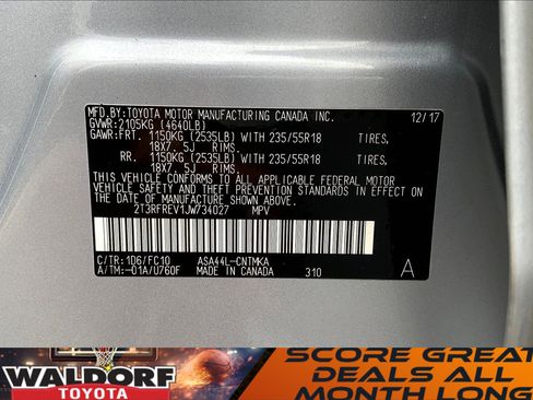 Used 2018 Toyota RAV4 Adventure w/ Plus Extra Value Package image 32