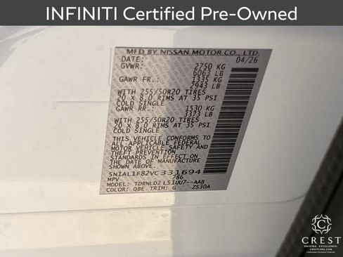 Certified 2027 INFINITI QX60 Luxe w/ Cargo Package AWD/4WD image 33