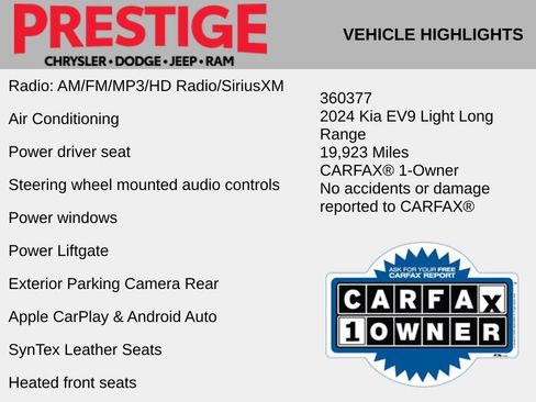 Used 2024 Kia EV9 Light Long Range RWD image 2