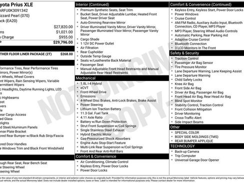 Used 2019 Toyota Prius XLE image 6