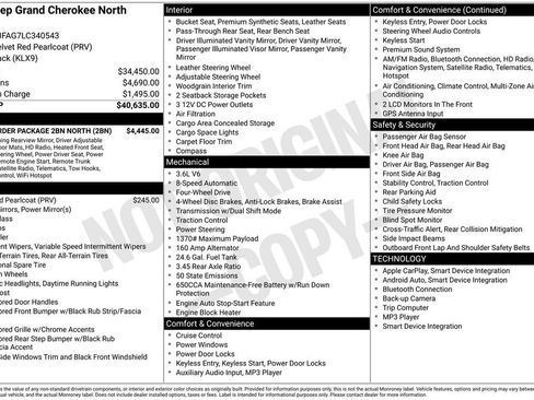 Used 2020 Jeep Grand Cherokee Laredo w/ Quick Order Package 2BN North image 2