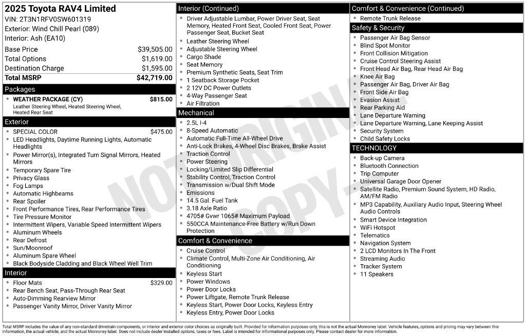 Certified 2025 Toyota RAV4 Limited w/ Weather Package AWD/4WD image 26