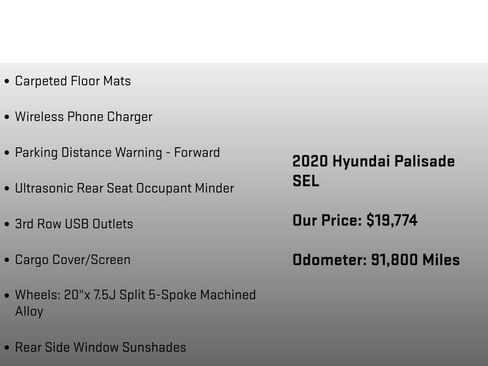 Used 2020 Hyundai Palisade SEL w/ Convenience Package FWD image 30
