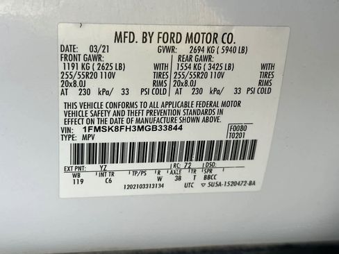 Used 2021 Ford Explorer Limited w/ Equipment Group 301A image 31