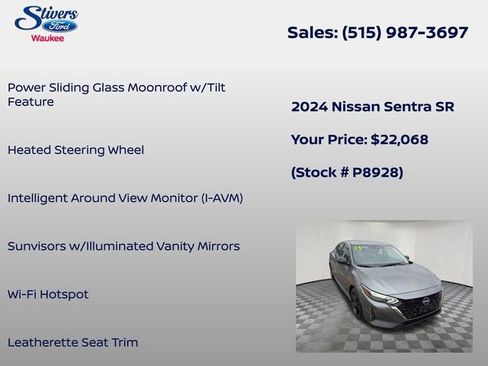 Used 2024 Nissan Sentra SR w/ SR Premium Package FWD image 22