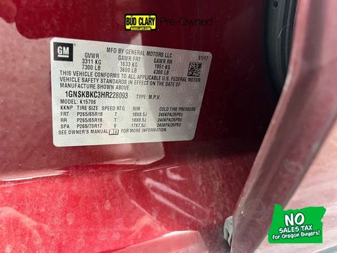 Used 2017 Chevrolet Tahoe LT w/ Luxury Package image 1