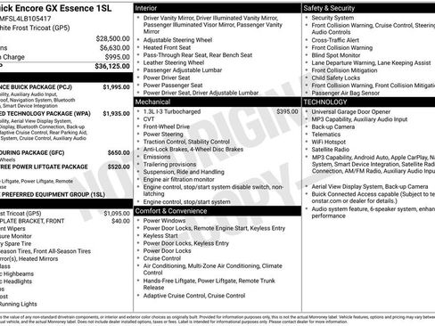 Used 2020 Buick Encore GX Essence w/ Experience Buick Package FWD image 11