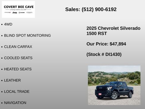 Used 2025 Chevrolet Silverado 1500 RST RWD image 6