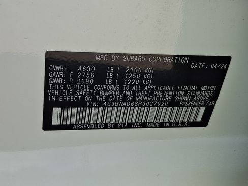 Certified 2024 Subaru Legacy Premium AWD/4WD image 26