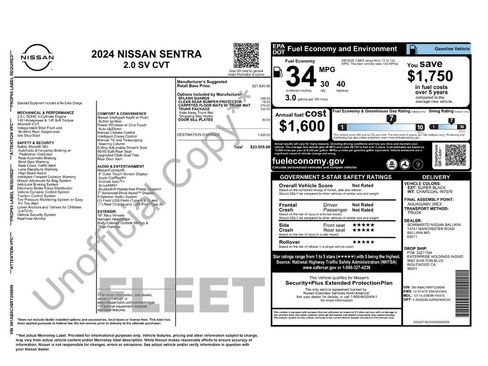 Used 2024 Nissan Sentra SV w/ Trunk Package FWD image 5