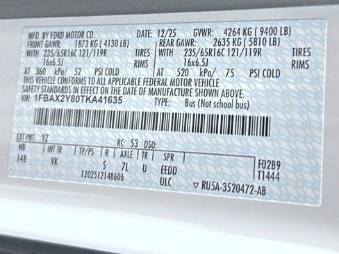 New 2026 Ford Transit 350 XL image 23