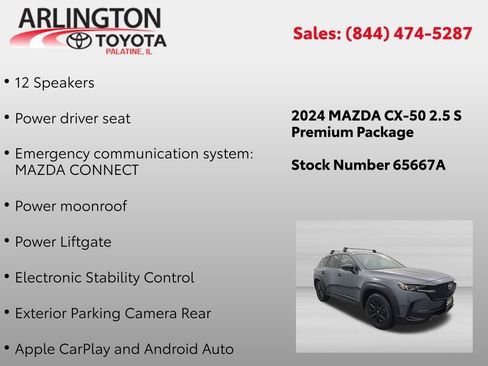 Used 2024 MAZDA CX-50 AWD 2.5 S w/ Cargo Package image 2