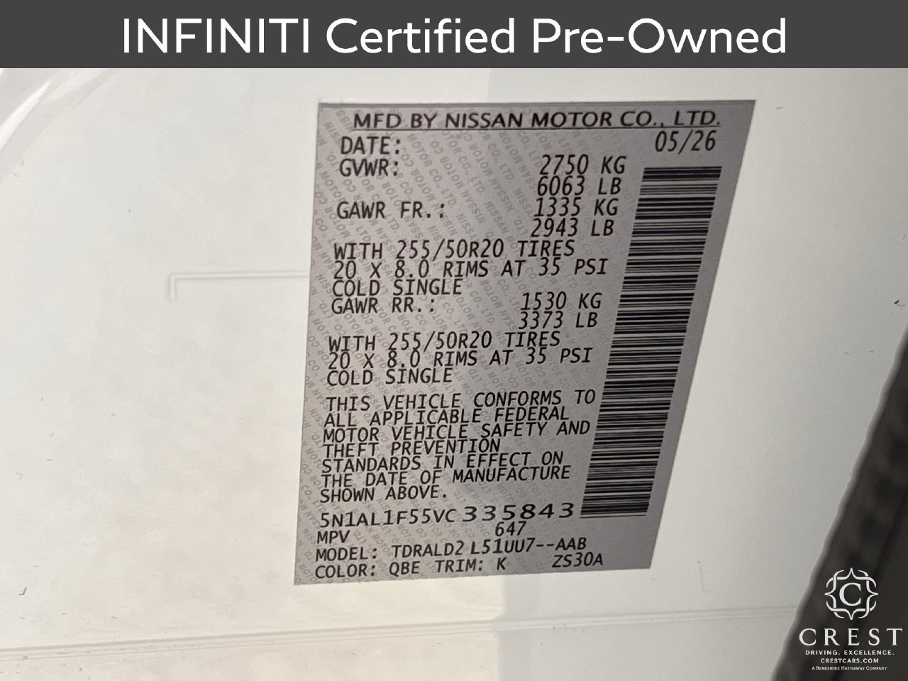 Certified 2027 INFINITI QX60 Luxe w/ Cargo Package FWD image 33