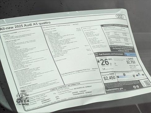 New 2025 Audi A5 2.0T Premium Plus image 18