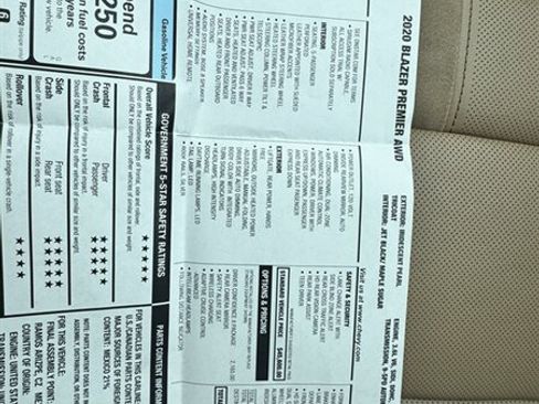 Used 2020 Chevrolet Blazer Premier w/ Driver Confidence II Package image 20