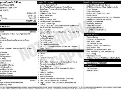 Used 2016 Toyota Corolla S image 12