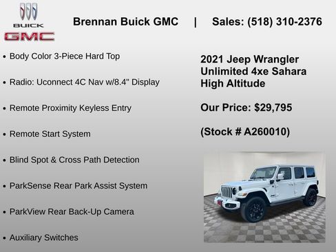 Used 2021 Jeep Wrangler Unlimited Sahara AWD/4WD image 30