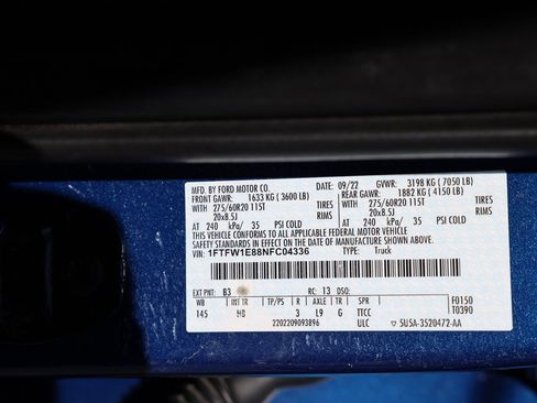 Certified 2022 Ford F150 Lariat w/ Equipment Group 502A High image 41