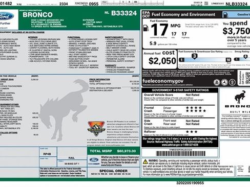 Used 2022 Ford Bronco Wildtrak AWD/4WD image 2