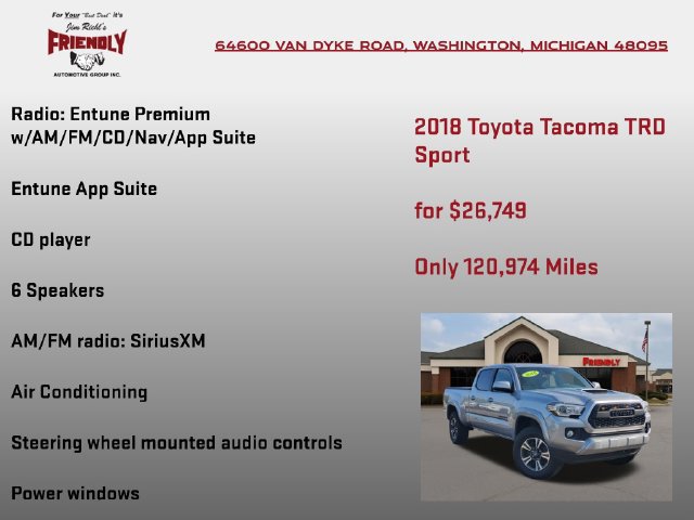 Used 2018 Toyota Tacoma TRD Sport w/ Technology Package AWD/4WD image 5