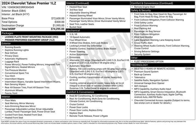 Used 2024 Chevrolet Tahoe Premier AWD/4WD image 22