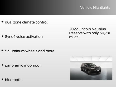 Used 2022 Lincoln Nautilus Reserve w/ Equipment Group 201A image 12