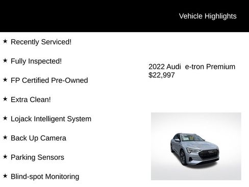 Used 2022 Audi e-tron Premium w/ Convenience Plus Package image 2