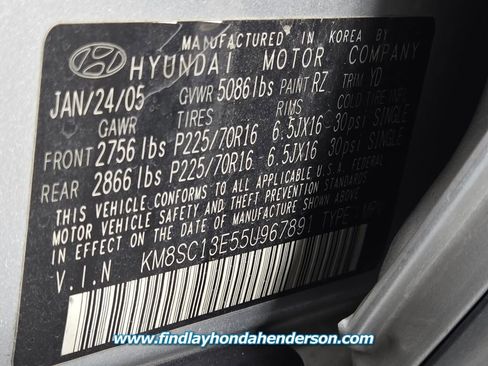 Used 2005 Hyundai Santa Fe GLS image 13